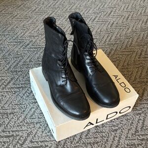 ALDO Men's Black Leather Boots used